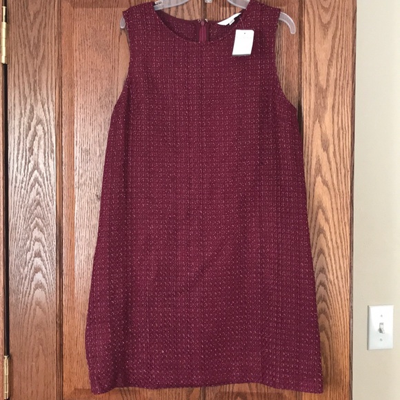 Wine Color Mini Dress - Picture 1 of 4
